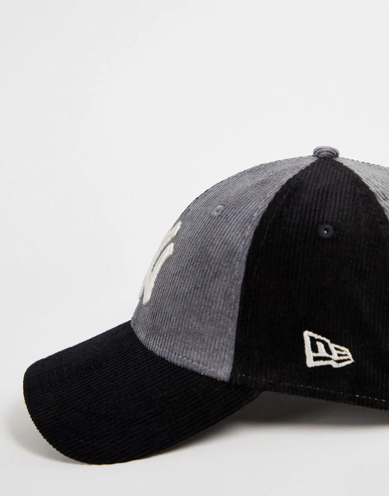 商品New Era|New Era MLB 9Forty New York Yankees corduroy cap in black,价格¥132,第3张图片详细描述