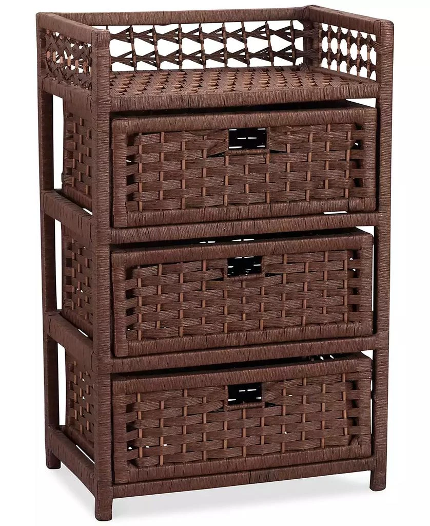 商品Household Essentials|Storage Chest, 3 Drawer Paper Rope,价格¥993,第2张图片详细描述