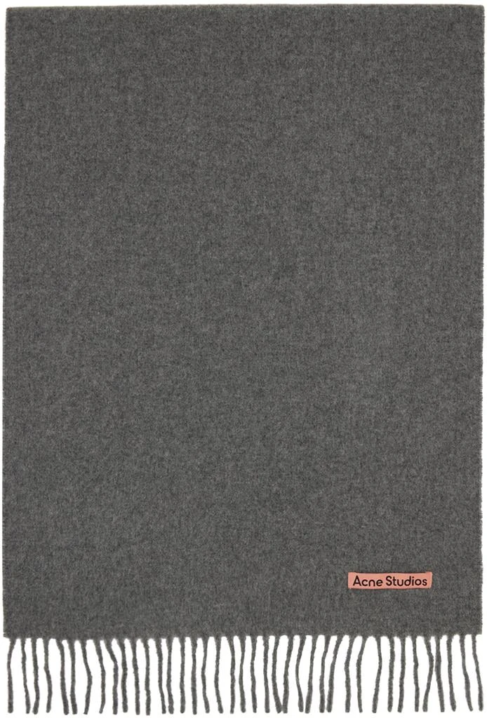 商品Acne Studios|Gray Narrow Fringe Scarf,价格¥1566,第1张图片