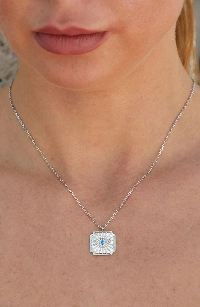 商品Savvy Cie Jewels|Sterling Silver Evil Eye Pendant Necklace,价格¥378,第2张图片详细描述