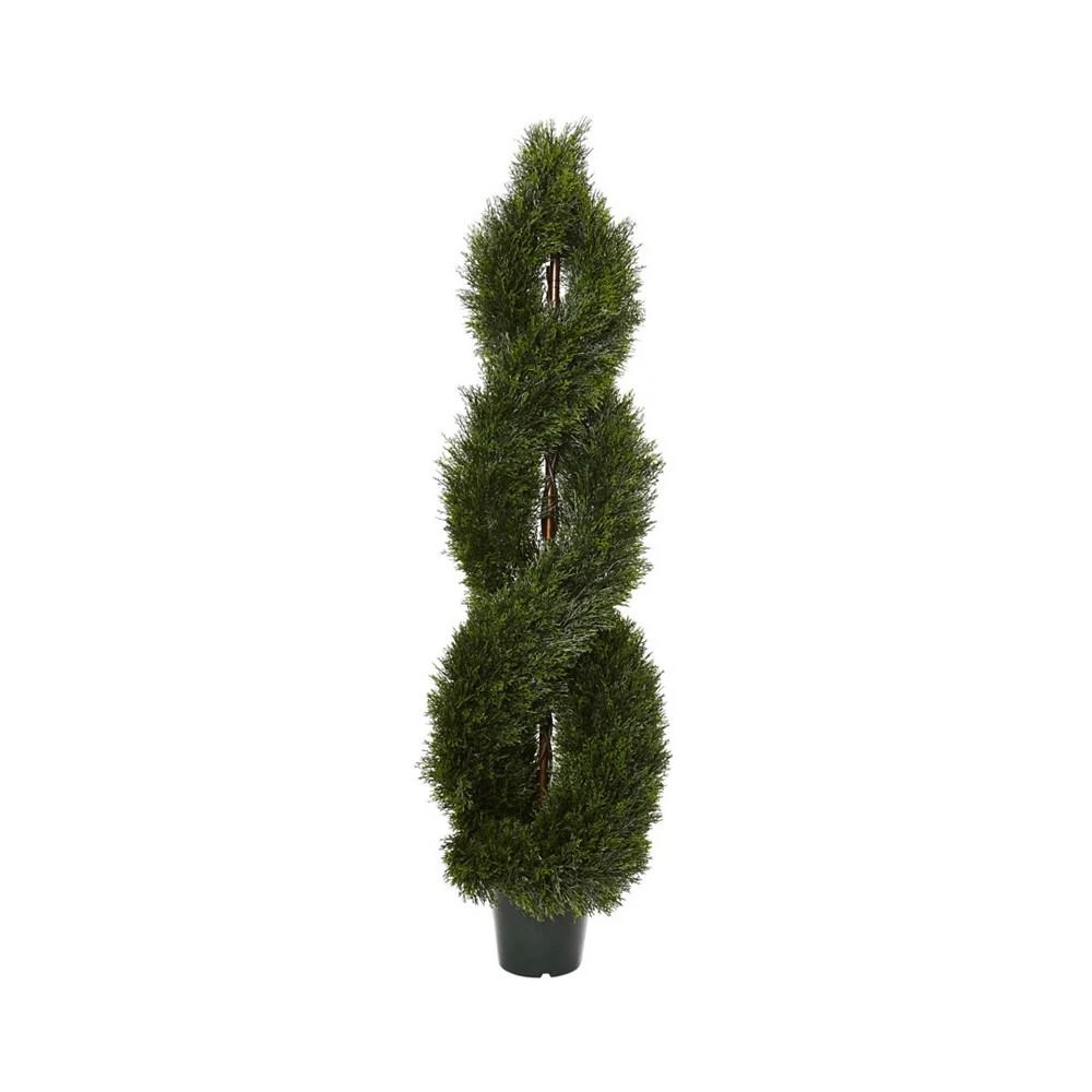 商品NEARLY NATURAL|5’ Indoor/Outdoor UV-Resistant Artificial Pond Cypress Spiral Topiary,价格¥3193,第1张图片