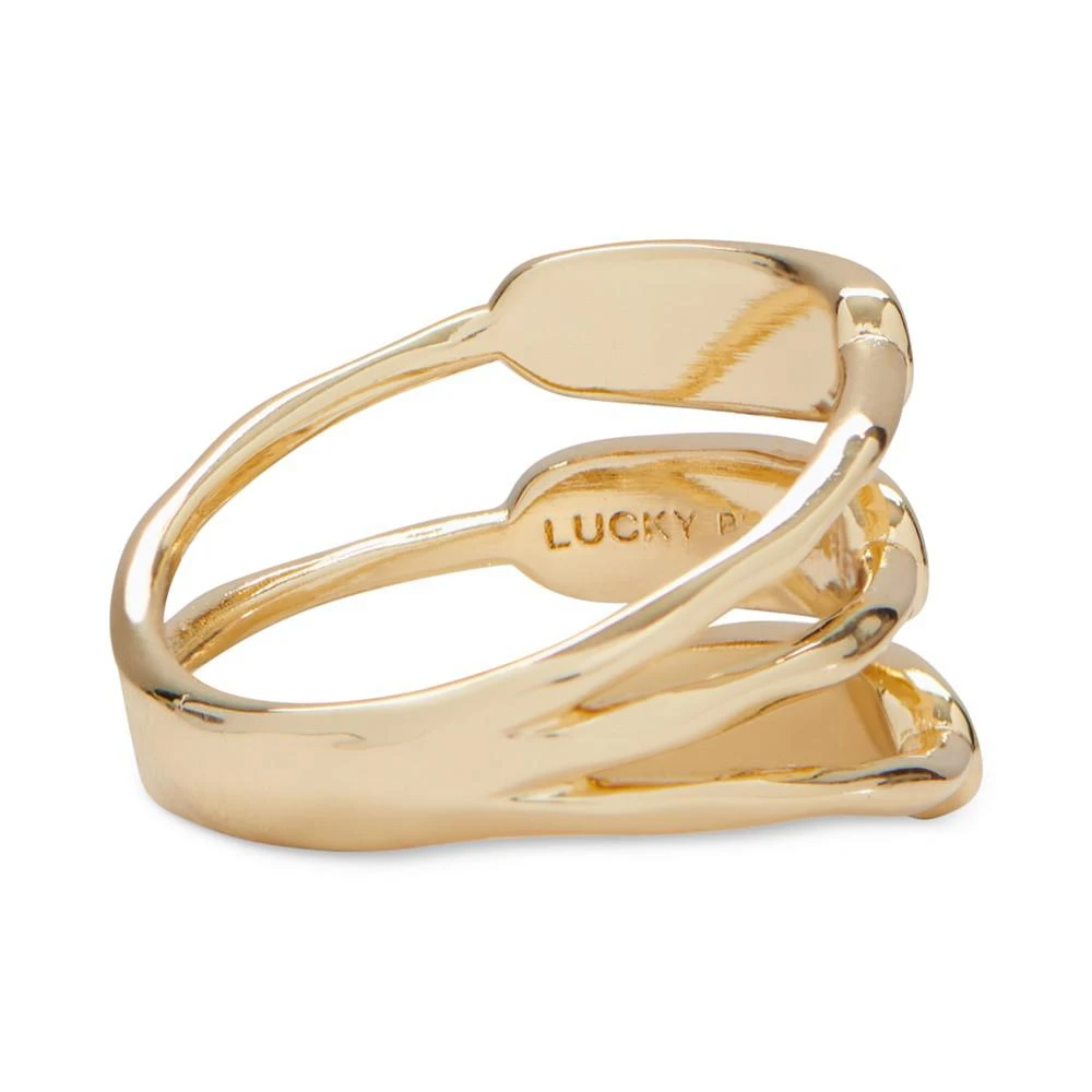 商品Lucky Brand|Women's Gold-Tone Crystal Faux Stacked Ring,价格¥131,第4张图片详细描述