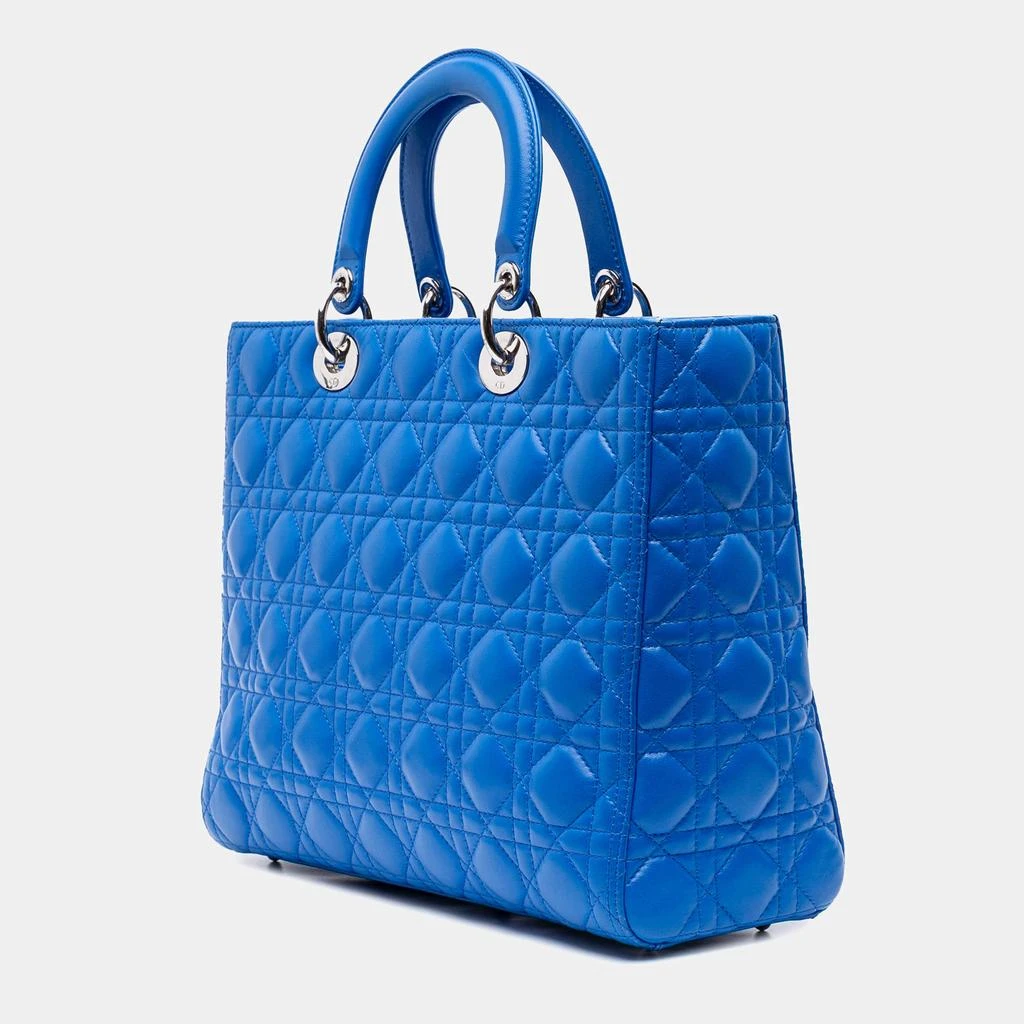 商品[二手商品] Dior|Dior Blue Lambskin Cannage Large  Lady Dior,价格¥20865,第2张图片详细描述