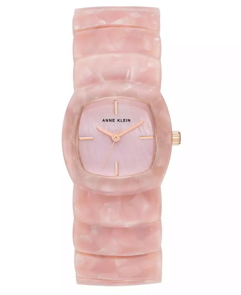 商品Anne Klein|Women's Quartz Pink Acetate Link Expansion Watch, 30mm,价格¥337,第1张图片