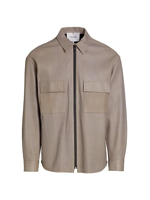 Bonded Leather Overshirt商品第1张图片规格展示