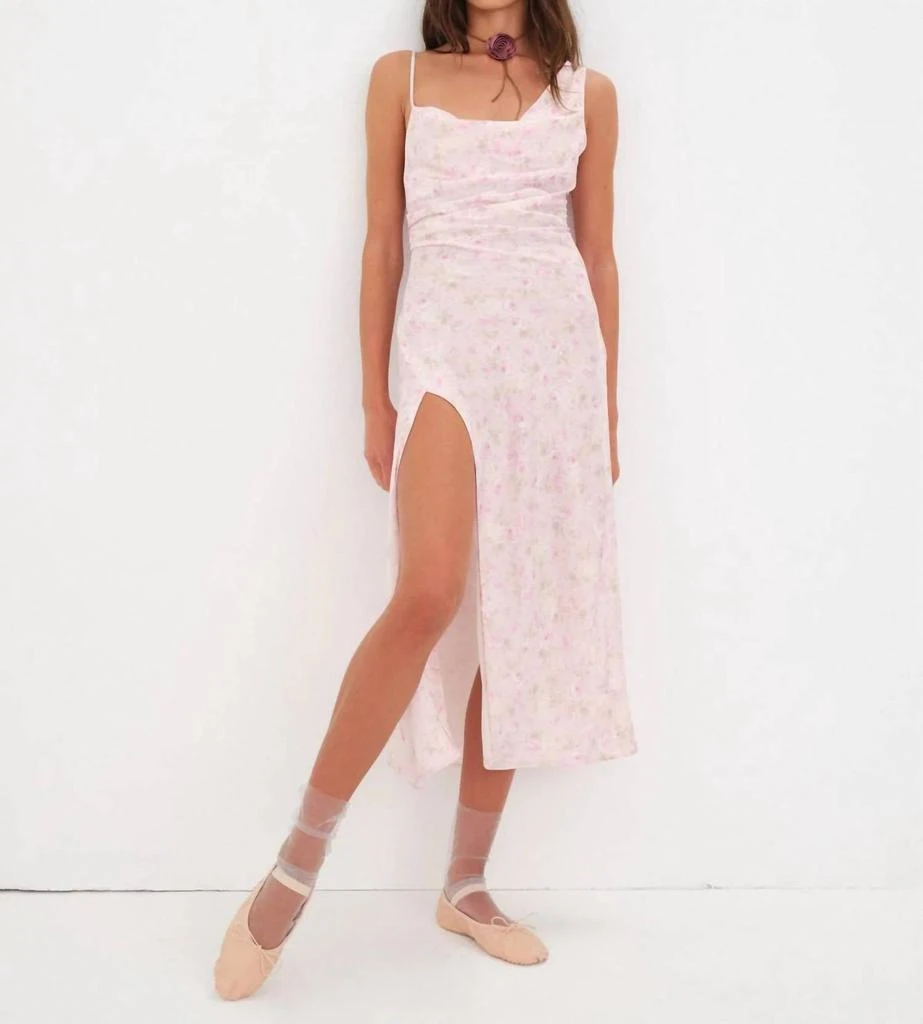 商品For Love & Lemons|Iiana Midi Dress In Pink,价格¥1208,第1张图片