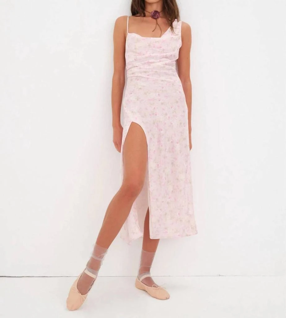 商品For Love & Lemons|Iiana Midi Dress In Pink,价格¥643,第1张图片