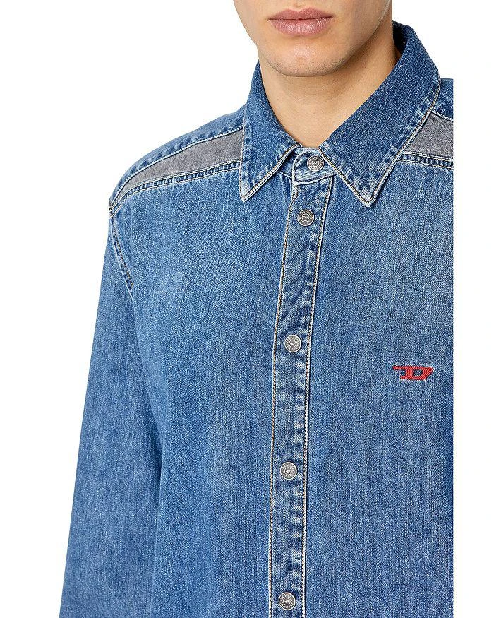 商品Diesel|Simply Denim Long Sleeve Button Front Shirt,价格¥1325,第5张图片详细描述