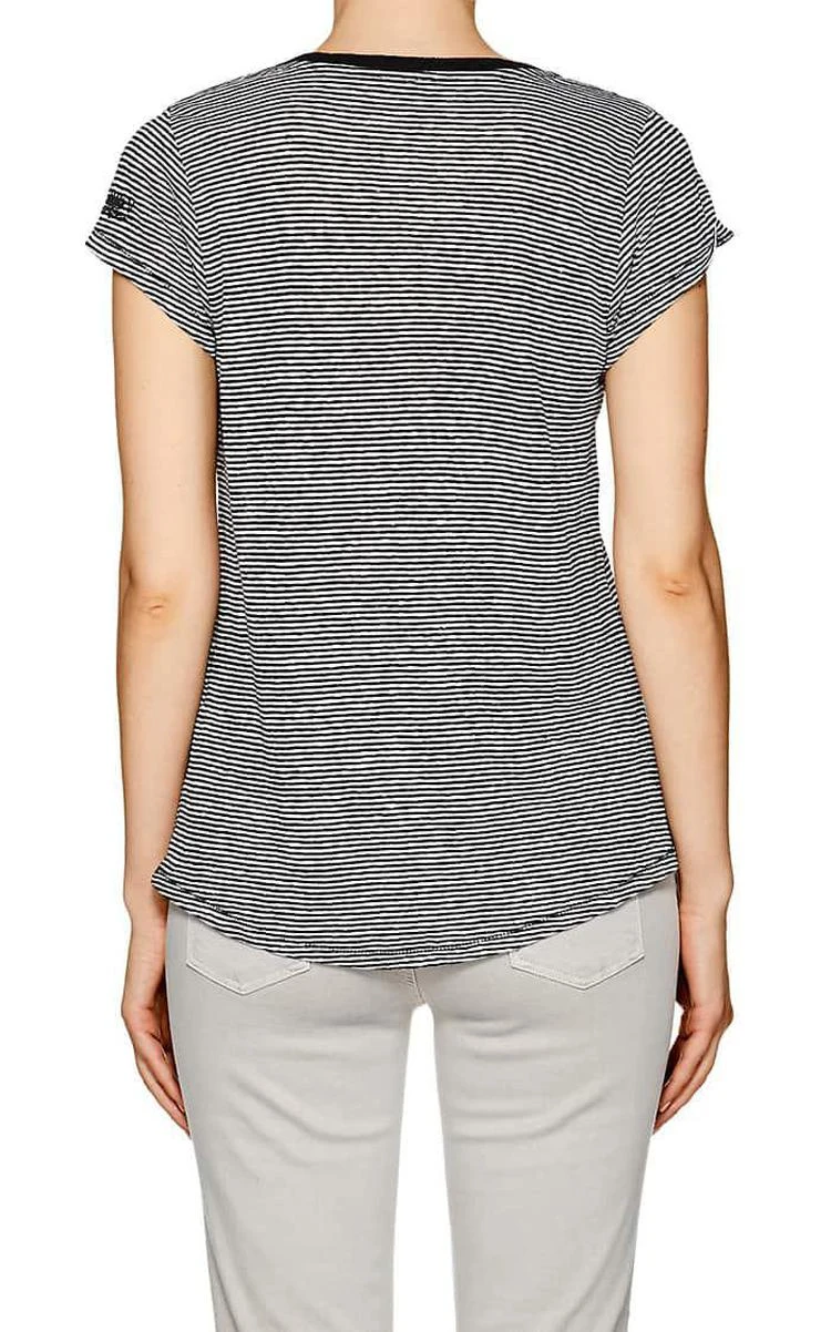 商品Zadig&Voltaire|Tiny Striped Linen T-Shirt,价格¥262,第2张图片详细描述
