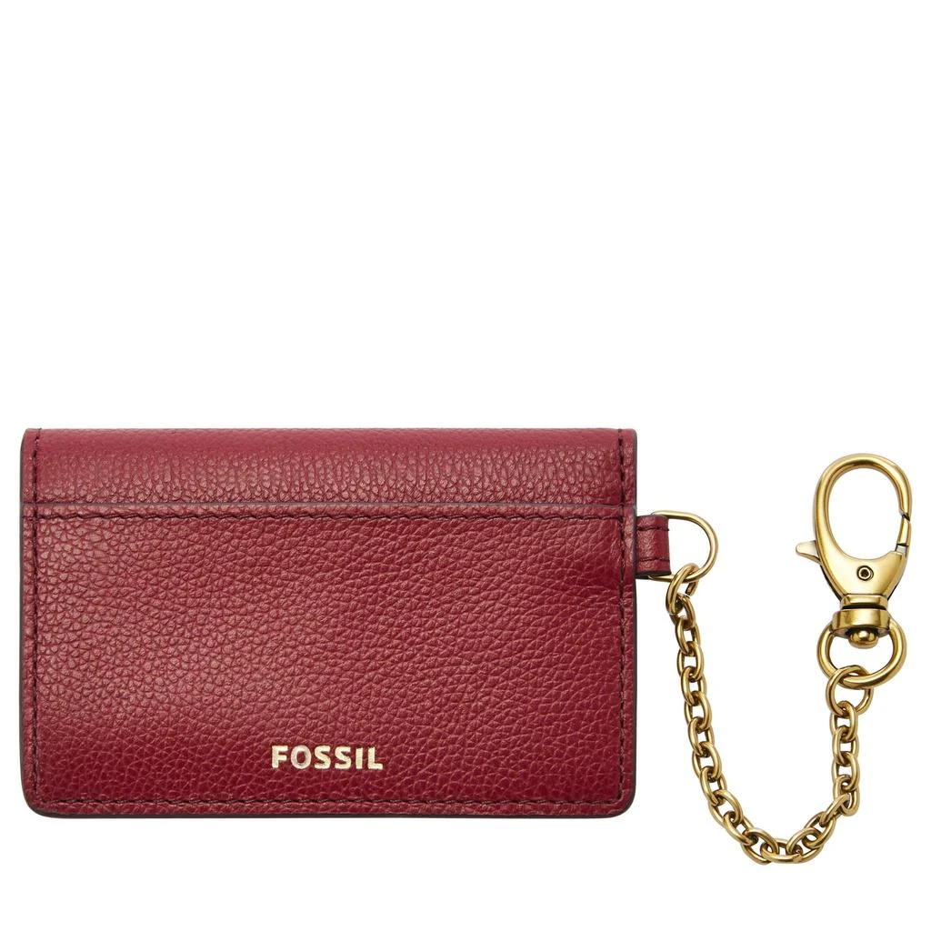 商品Fossil|Fossil Women's Adelyn Leather Flap Card Case,价格¥139,第3张图片详细描述