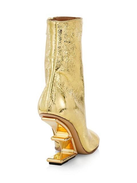 Fendi First Metallic Leather Wedge Boots商品第3张图片规格展示