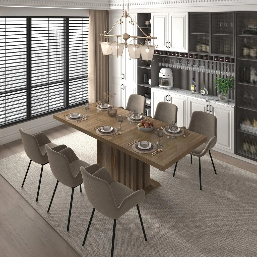 Streamdale Expandable Dining Table with Storage, Seats 6-10 商品