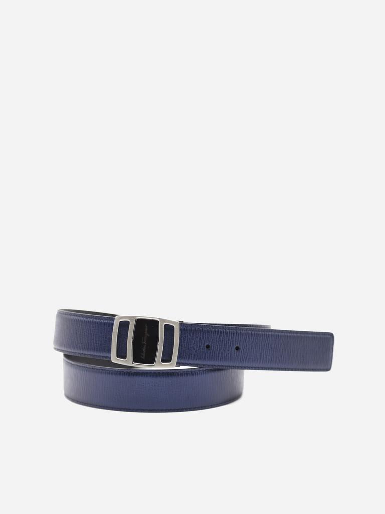 商品Salvatore Ferragamo|Reversible Leather Belt With Metal Buckle With Logo,价格¥2454,第1张图片