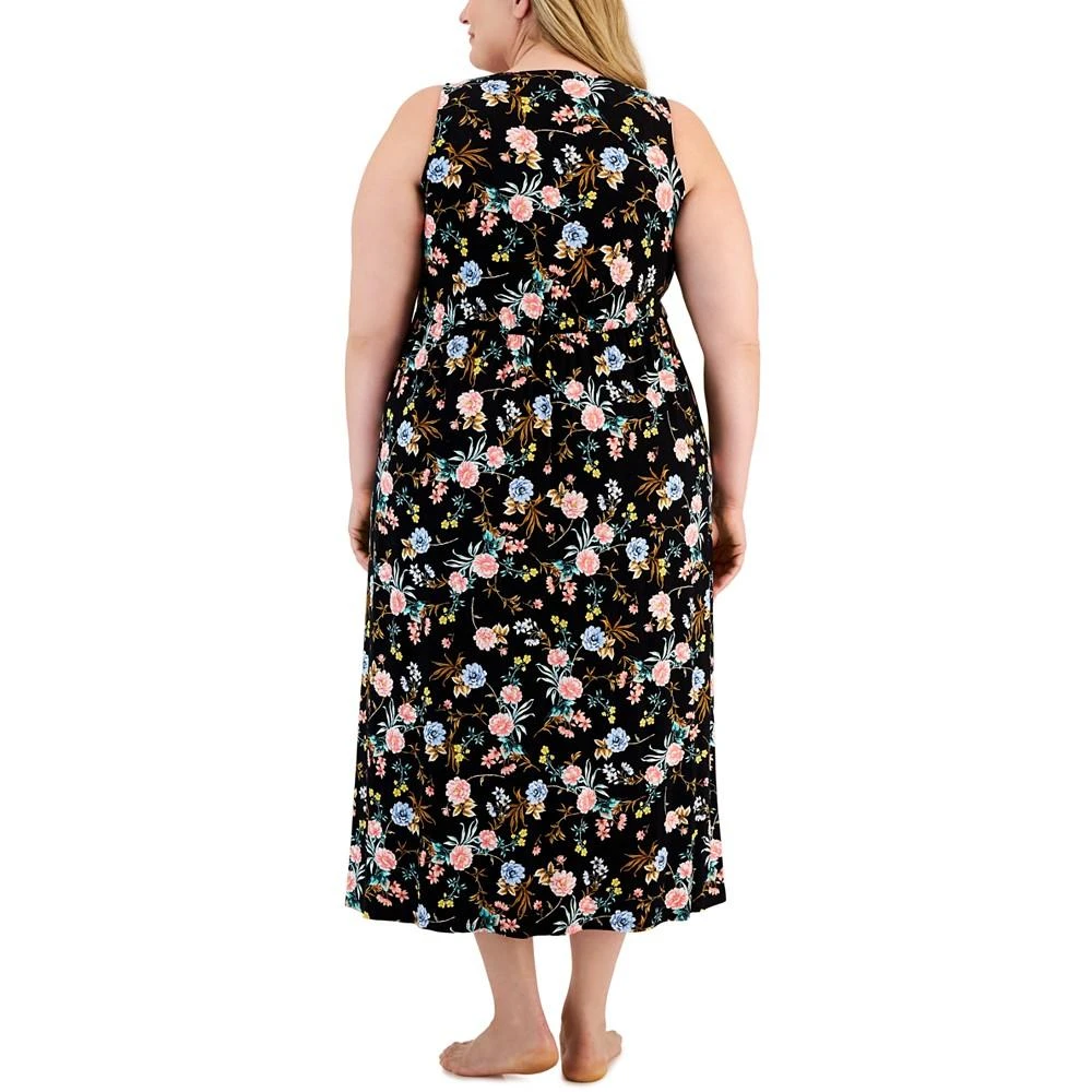 商品Charter Club|Plus Size Lace-Trim Long Nightgown, Created for Macy's,价格¥203,第3张图片详细描述