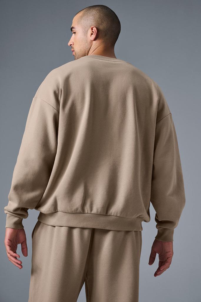 Alo Accolade Crew Neck Pullover - Gravel - Hoodies - Free Shipping