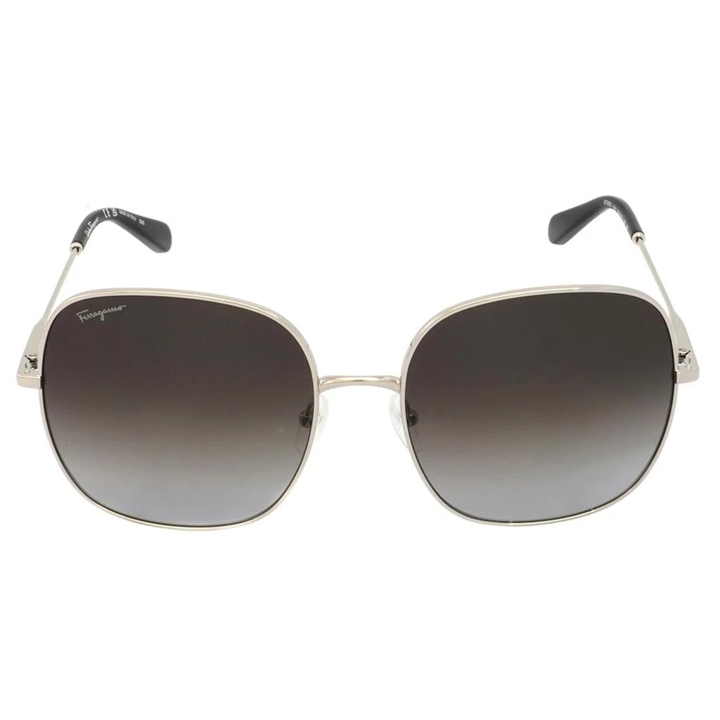 商品Salvatore Ferragamo|Salvatore Ferragamo Women's Sunglasses - Grey Gradient Lens Metal Frame | SF300S 041,价格¥512,第2张图片详细描述