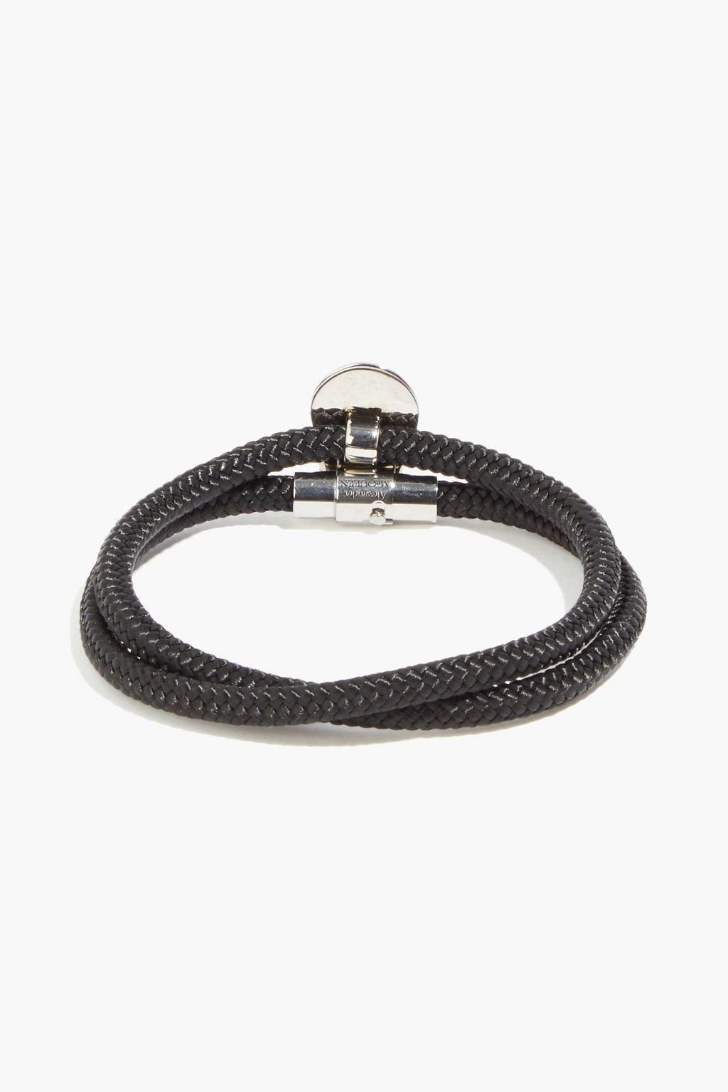 商品Alexander McQueen|Skull tag Friendship silver-tone woven bracelet,价格¥2022,第4张图片详细描述