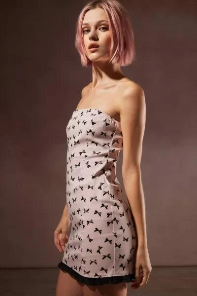 商品Motel|Motel Majik Strapless Mini Dress,价格¥303,第2张图片详细描述