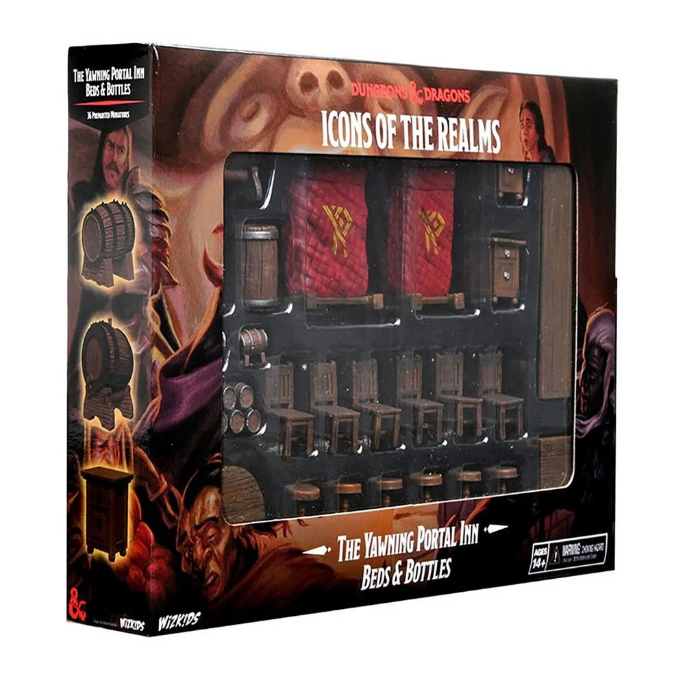 商品Dungeons & Dragons|Icons of the Realms the Yawning Portal Inn Beds Bottles Role Playing Game Miniatures Set,价格¥374,第1张图片