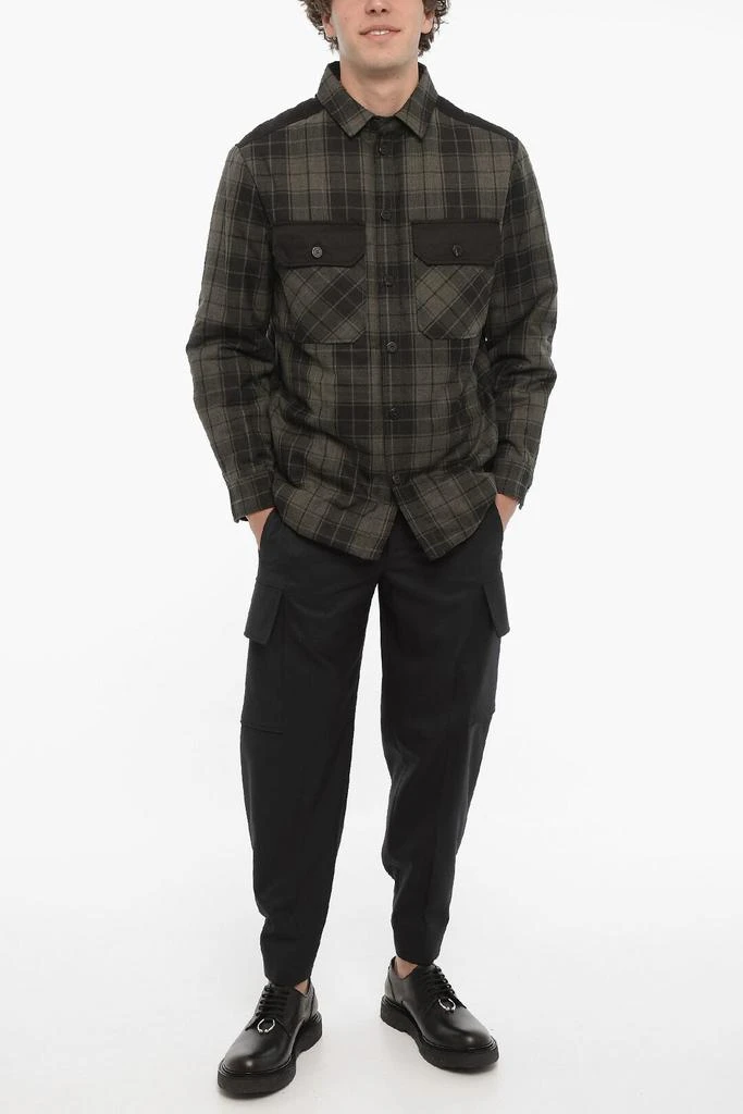 商品Neil Barrett|Checked Padded Overshirt with Double Breast Pocket,价格¥3071,第4张图片详细描述