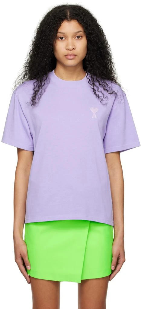 商品AMI|SSENSE Exclusive Purple Ami de Cœur T-Shirt,价格¥1453,第1张图片