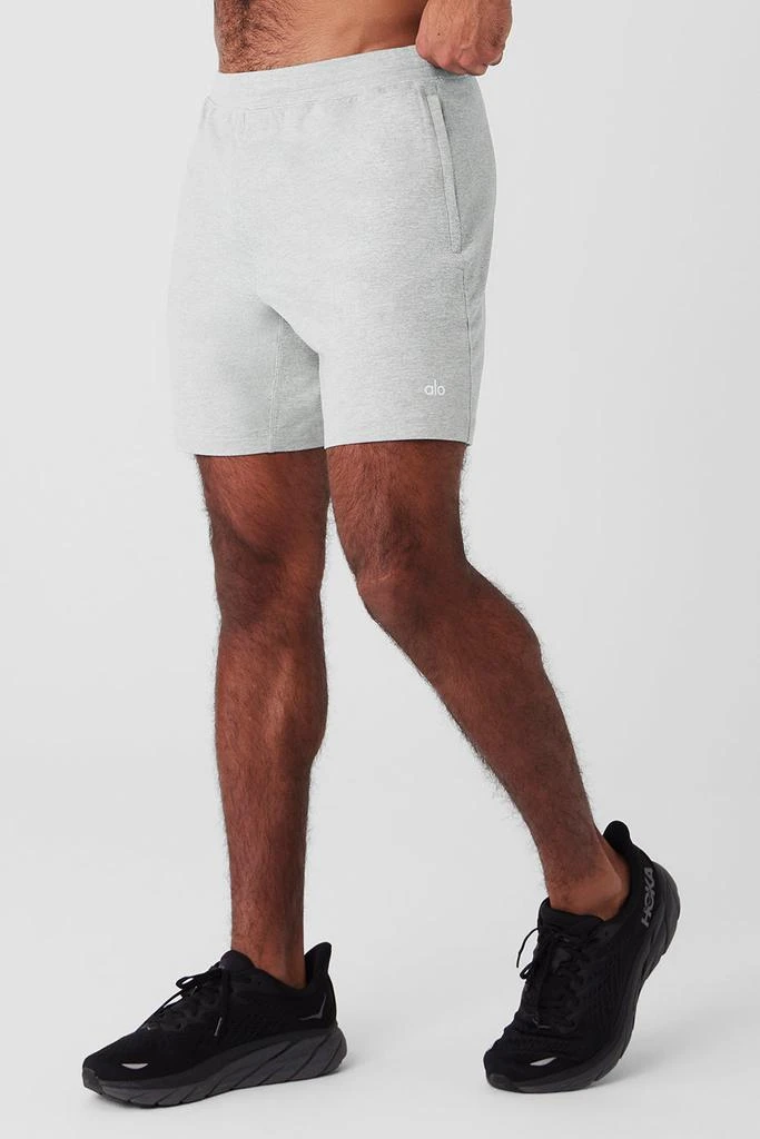 商品Alo|Conquer React Performance Short - Athletic Heather Grey,价格¥510,第3张图片详细描述