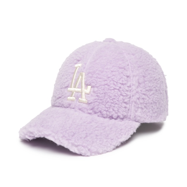 商品MLB|【Brilliant|包邮包税】MLB 羊羔绒 秋冬保暖 棒球帽 紫色 白LA大LOGO 3ACPFDI16-07LDL,价格¥201,第1张图片