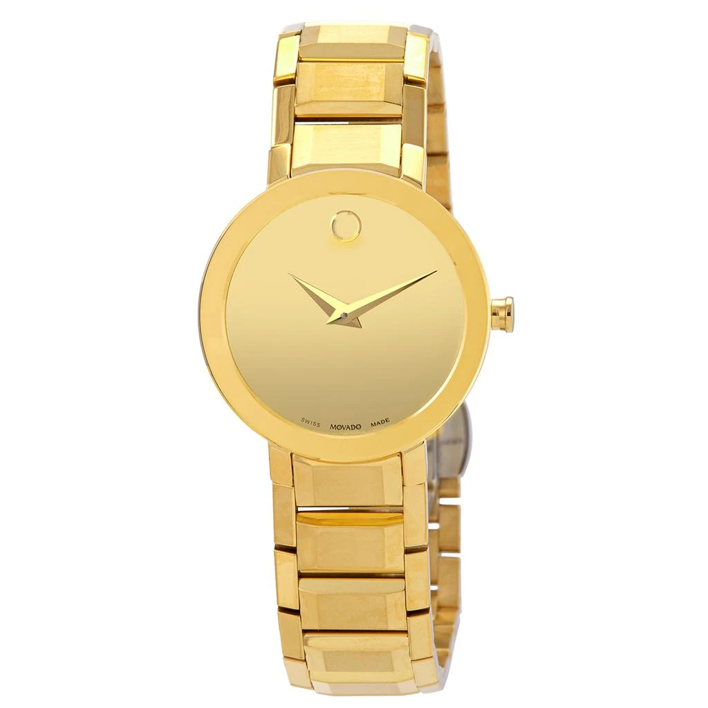 商品[二手商品] Movado|Pre-owned Movado Sapphire Yellow Mirror Dial Ladies Watch 0607549,价格¥8593,第1张图片