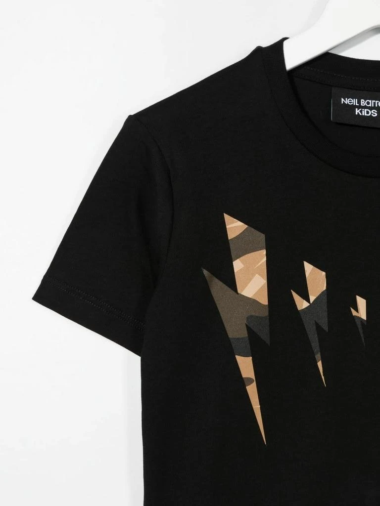 商品Neil Barrett|Neil Barrett Kids Black T-shirt With Colorful Thunderbolt Print,价格¥590,第3张图片详细描述