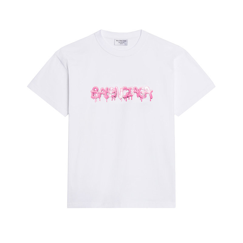 商品Balenciaga|【预售3-7天】Balenciaga/巴黎世家 21年秋冬  SLIME FIT系列 女士白色棉质短袖T恤612965TLVF19014,价格¥4212,第1张图片