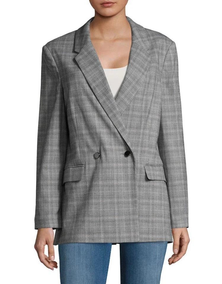 商品Miss Selfridge|Plaid Double-Breasted Blazer,价格¥406,第1张图片