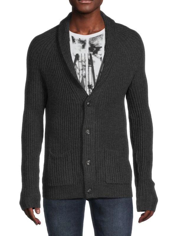 商品Saks Fifth Avenue|Shaker Merino Wool Blend Shawl Lapel Cardigan,价格¥239,第1张图片