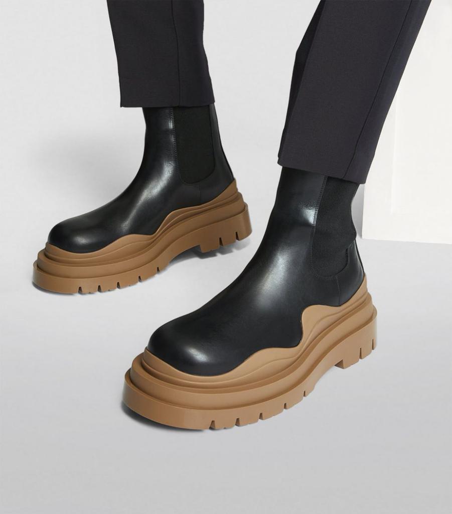 商品Bottega Veneta|Leather Tire Chelsea Boots,价格¥10895,第7张图片详细描述