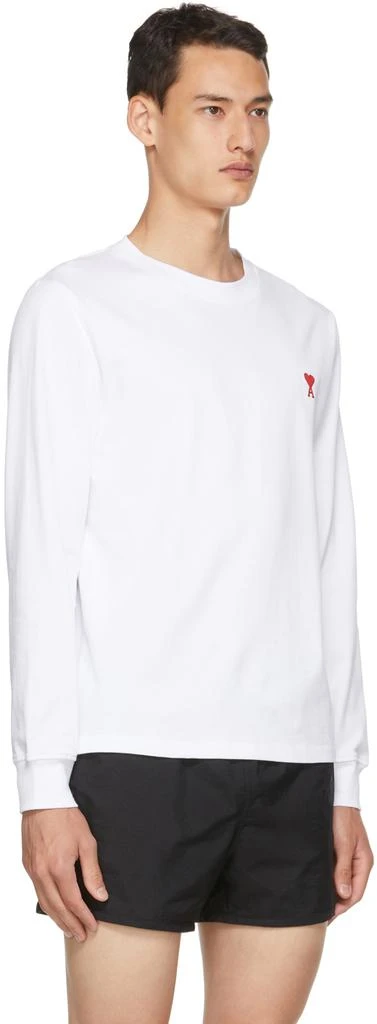 商品AMI|White Ami de Cœur Long Sleeve T-Shirt,价格¥710,第2张图片详细描述