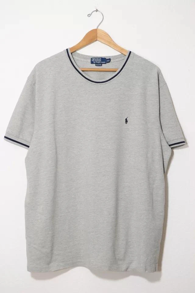 商品Ralph Lauren|Vintage Polo Ralph Lauren Contrast Collar Crewneck Pique T-shirt,价格¥447,第1张图片