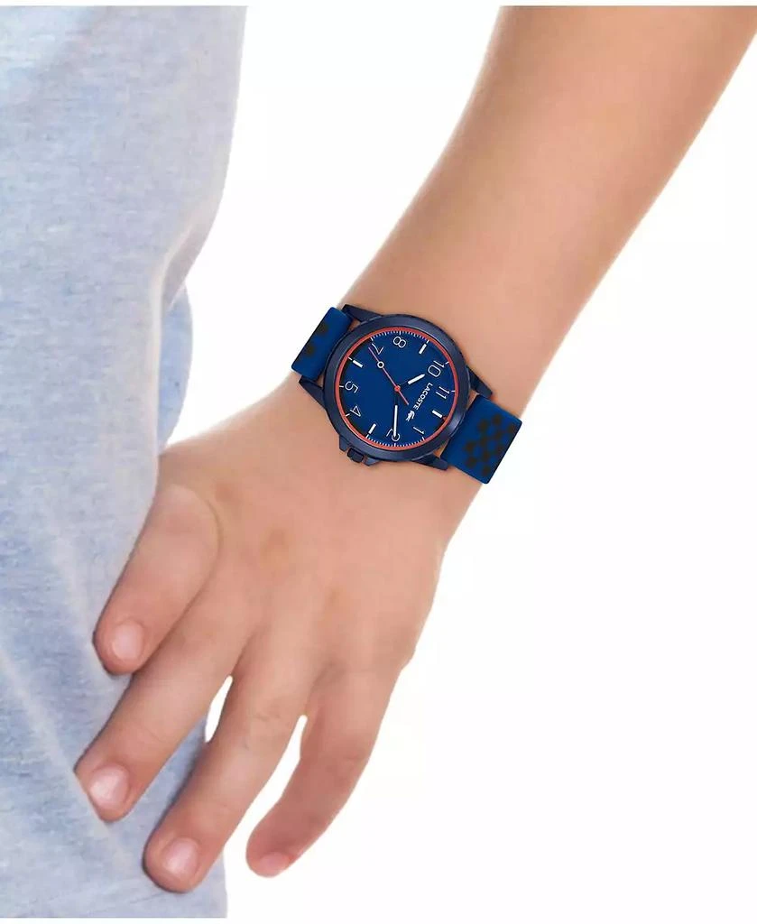 商品Lacoste|Kids Rider Blue and Black Checkered Print Silicone Strap Watch 36mm,价格¥379,第4张图片详细描述