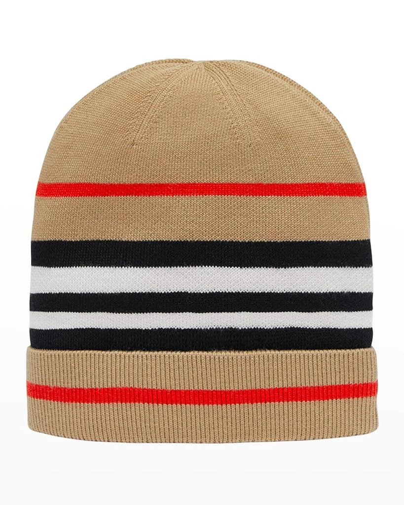 商品Burberry|Kid's Daphnie Icon Stripe Beanie, S-M,价格¥660,第1张图片