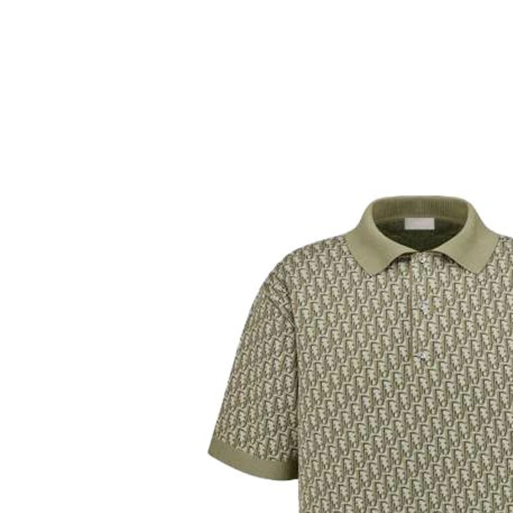 商品[国内直发] Dior|迪奥 SS23 Logo满印休闲短袖Polo衫T恤 男款 绿色,价格¥6478,第9张图片详细描述