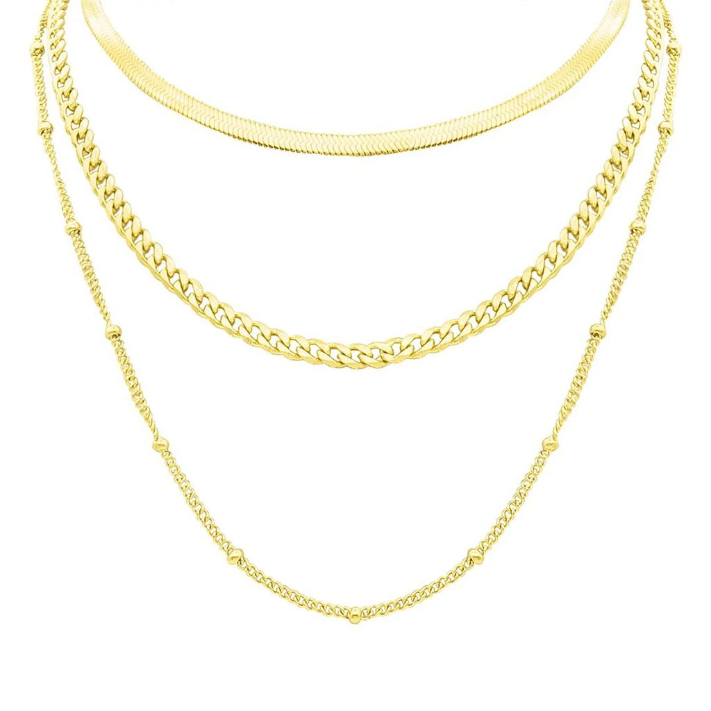 商品ADORNIA|Layered Chain Necklace gold,价格¥504,第1张图片