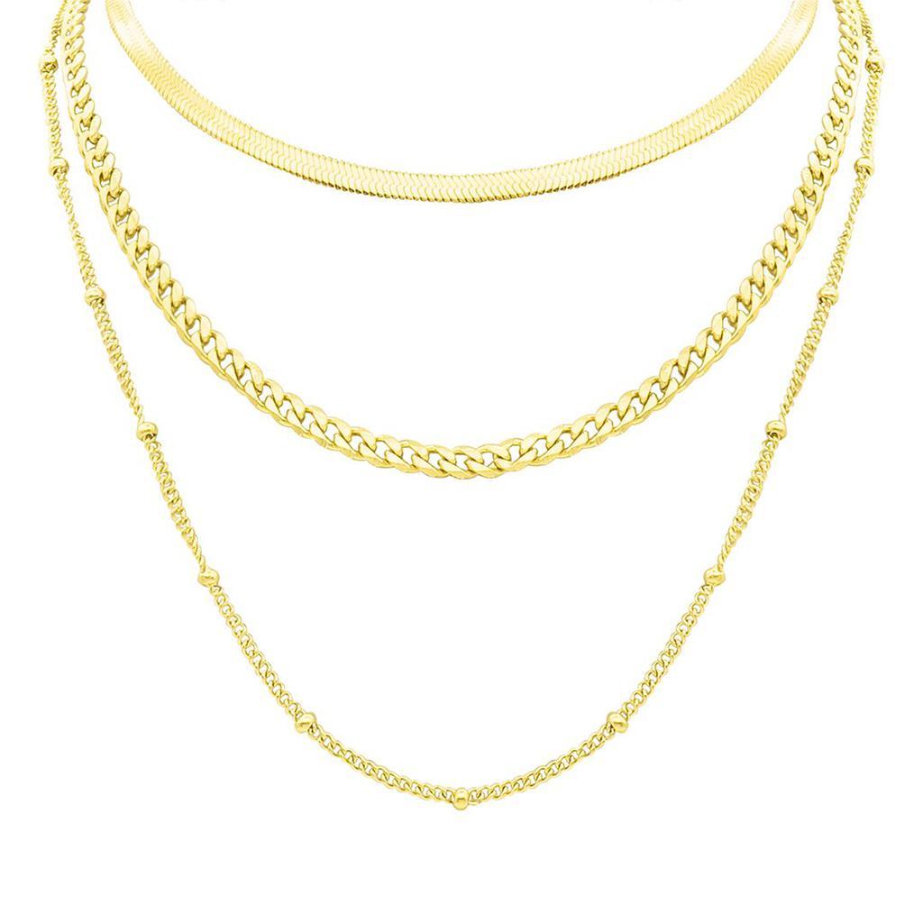 商品ADORNIA|Layered Chain Necklace gold,价格¥261,第1张图片
