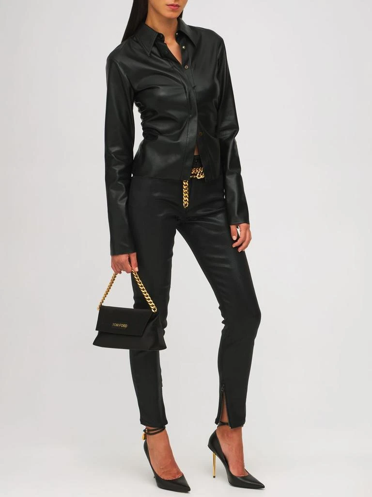 商品Tom Ford|Shiny Lacquered Denim Skinny Pants,价格¥6380,第1张图片详细描述