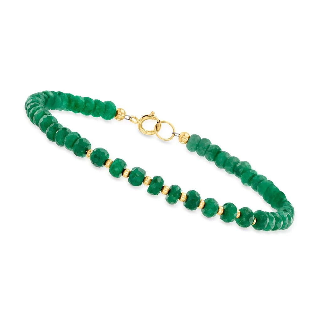 商品Canaria Fine Jewelry|Canaria Emerald Bead Bracelet in 10kt Yellow Gold,价格¥597,第1张图片