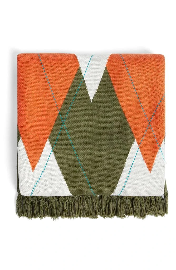 商品Ted Baker London|Argyle Fringe Knit Scarf,价格¥328,第1张图片