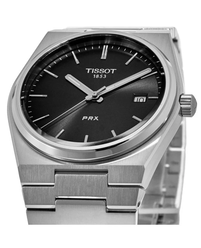 商品Tissot|Tissot PRX Quartz Black Dial Steel Men's Watch T137.410.11.051.00,价格¥2377,第2张图片详细描述