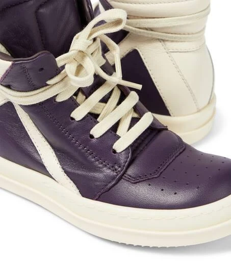 商品Rick Owens|Geobasket leather high-top sneakers,价格¥3294,第5张图片详细描述
