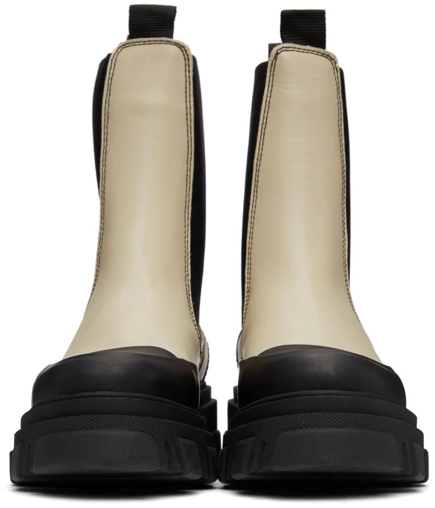 商品Ganni|Beige Calfskin Chunky Chelsea Boots,价格¥1627,第2张图片详细描述