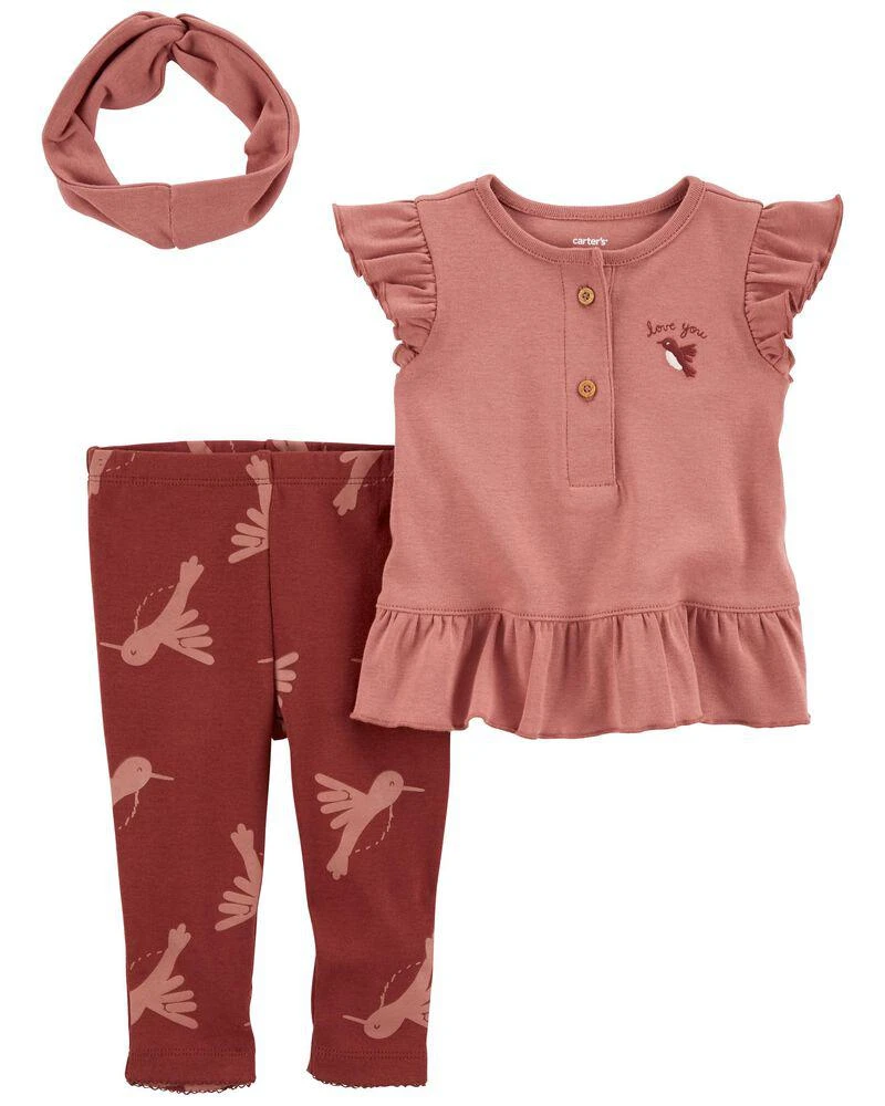 商品Carter's|3-Piece Little Bird Outfit Set,价格¥193,第1张图片