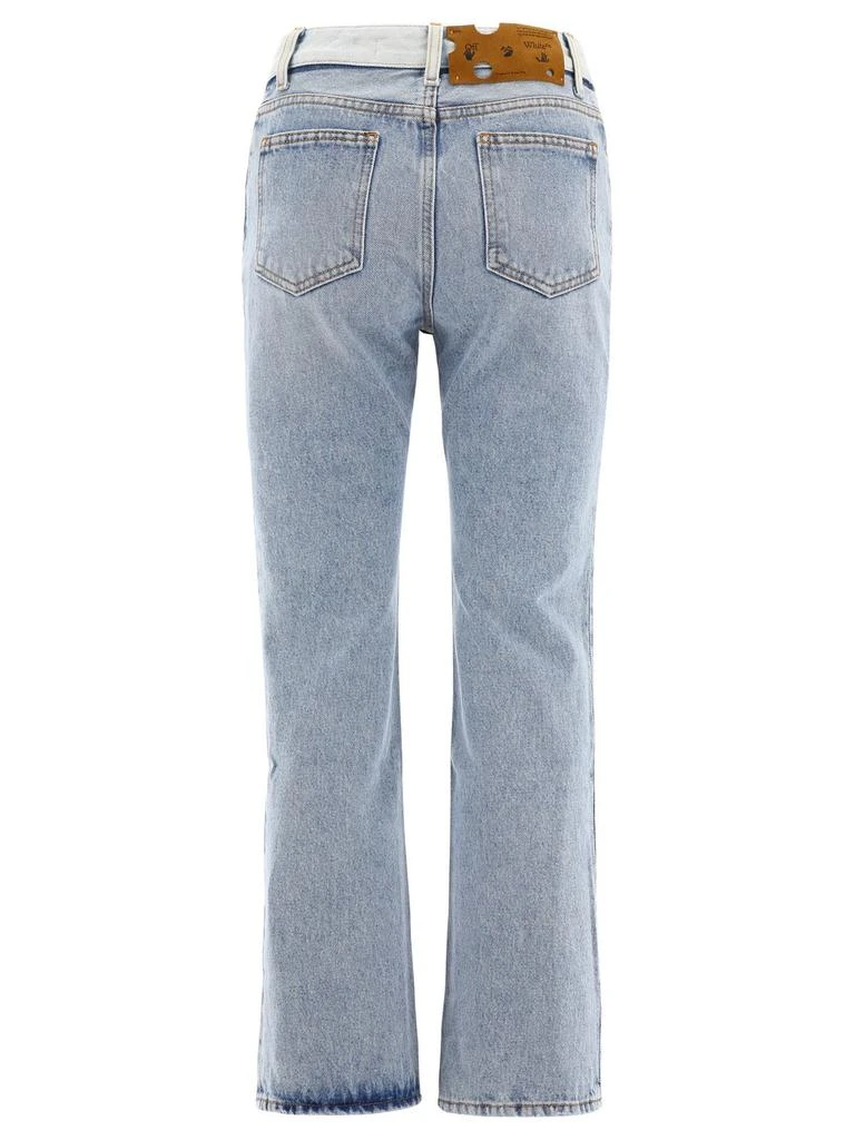 商品Off-White|Off-White Mid-Rise Cropped Jeans,价格¥2335,第2张图片详细描述