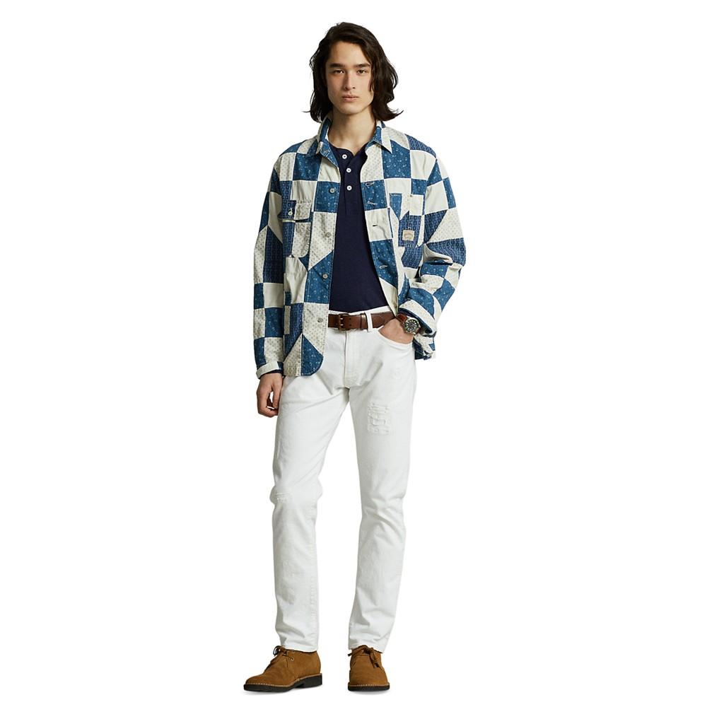 Men's Patchwork Cotton-Linen Shirt Jacket商品第4张图片规格展示