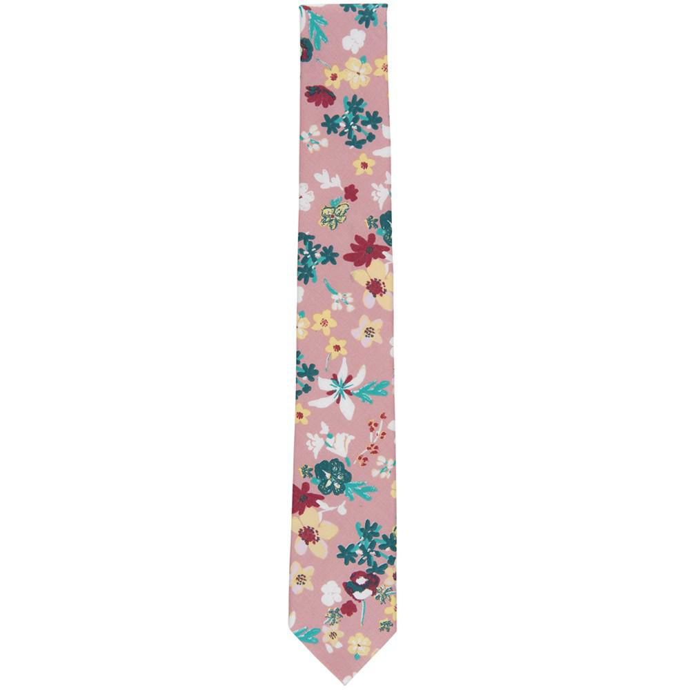 Men's Floral Skinny Tie, Created for Macy's商品第2张图片规格展示